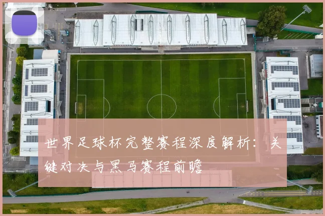 世界足球杯完整赛程深度解析:关键对决与黑马赛程前瞻